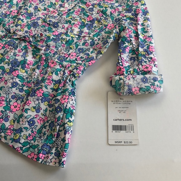 Floral button up set bundle 9 month NWT - Picture 3 of 6